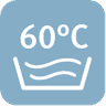Symbol for washability at 60°C on a blue background.