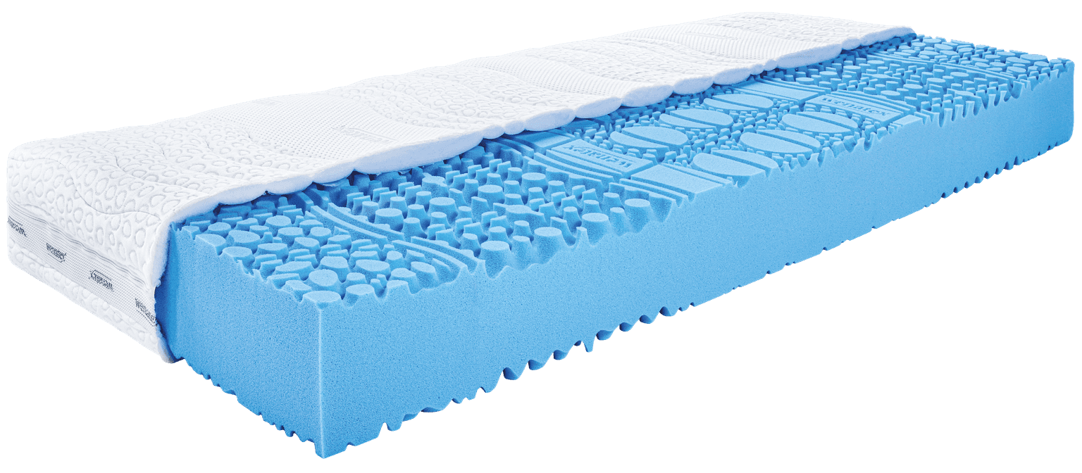 Wenatex Comfort Plus mattress with innovative foam structure and breathable cover.